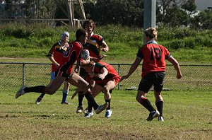 Kyle Stanley running flat out Endeavour SHS vs Tuggerah Lakes HS St. Mary's Cup (Photo's : ourfooty media)