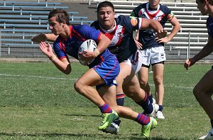 Roosters v Knights, rnd 2 SG Ball action (Photo's : ourfootymedia)