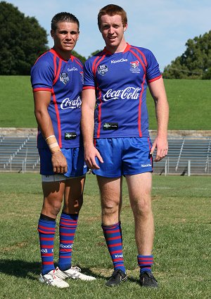 Will Smith & Josh Neilson from the Valo Red Devils - Roosters v Knights, rnd 2 SG Ball action (Photo's : ourfootymedia)