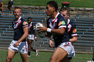 Roosters v Knights, rnd 2 SG Ball action (Photo's : ourfootymedia)