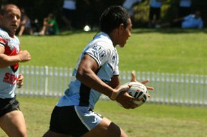 Nesiasi Mataitonga makes a break - Cronulla SHARKS v WA reds SG Ball action (Photo's : ourfootymedia)