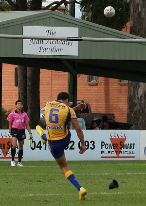 Jason Wehbe kicks another goal - Parramatta EELS v Balmain TIGERS SG Ball Action (Photo's : ourfootymedia)