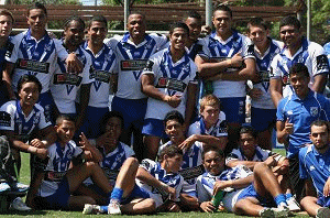 The Canterbury Bankstown BULLDOGS and Sydney ROOSTERS Harold Matthews & SG Ball Cup teams (Photo : OurFootyMedia) 