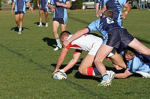 Ben CURRIE scores 1 of his 2 tries (Photo : OurFootyMedia) 