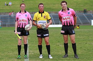 Faye Breslin, Daniel Monroe & Andrew Gilchrist Rnd 7 SG Ball Cup Ref's (Photo : OurFootyMedia)