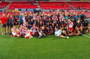 2013 St. Helens Academy & the Penrith Panthers Team Photo (Photo : Steve Montgomery / OurFootyTeam.com) 
