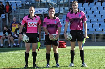 Peter Crombie-Brown, Nathan Loveday & Mitch Currie . gio Schoolboy Cup Referee's (Photo : steve montgomery / OurFootyMedia) 