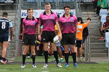 Mitch Currie and Referees. gio Schoolboy Cup Referee's (Photo : steve monty / OurFootyMedia) 