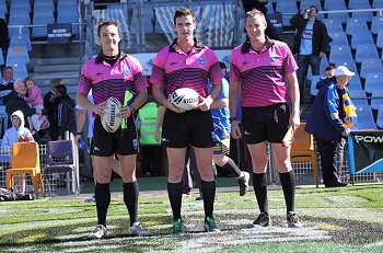 Jay Farlow, Adam Cassidy & Peter Crombie-Brown - NSWCUP Referee's Rnd 21 - Wyong Roo's v Wentworthville Magpies (Photo : steve monty / OurFootyTeam.com)