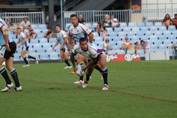 Michael Lichaa - Cronulla SHARKS v WESTS TIGERS NSW CUP trial @ Shark Park ACTION (Photo : steve monty / OurFootyMedia) 