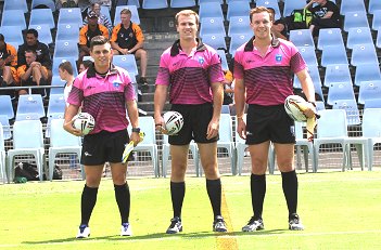 Cameron Paddy, Matthew Trenenman & Andrew Gilchrist - SG Ball Cup Rnd 2 Referee's (Photo : steve monty / OurFootyMedia) 