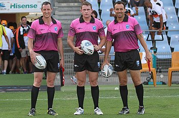 Jeff Hartup, Peter Sciberras & Peter Crombie-Brown - NSWCUP Trial Referee's (Photo : steve monty / OurFootyMedia) 