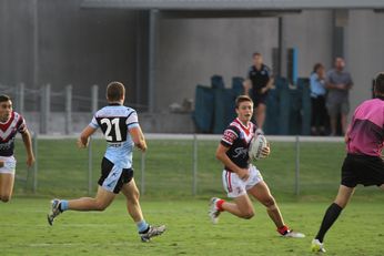 Cronulla SHARKS v Sydney Roosters Mattys Cup Rnd 4 @ Shark Park ACTION (Photo : steve monty / OurFootyMedia) 