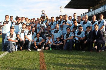 Cronulla Sutherland SHARKS u18s & u16s National Club Champions presented to the Home Crowd (Photo : steve montgomery / OurFootyTeam.com)