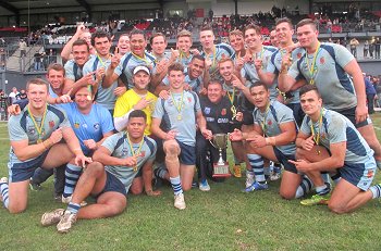 NSW CHS celebrate winning the 2015 Australian Schoolboys Championship (Photo : steve monty / OurFootyTeam.com)