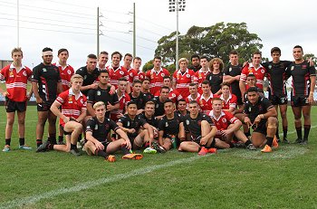 ENDEAVOUR SHS & ILLAWARRA SHS Rnd 1 gio Schoolboy Cup Team Photo (Photo's : Steve Montgomery / OurFootyTeam.com)