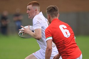 England u16s player Jordan Parr on the fly v Wales (Photo : IanLovell.com) 