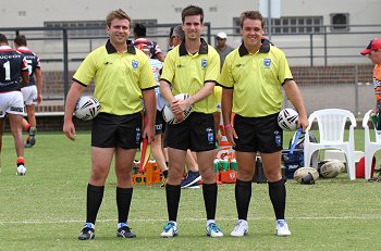 Aaron Moller, Patrick Mackey & Nathan Loveday Match Referee's - Sydney Roosters v Parramatta Eels SG Ball Cup Rnd1 (Photo : steve montgomery / OurFootyTeam.com)