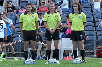 Zac Schembri, Tim Hannon & Jack Hislop Harold Matthews Semi Final Referee's - Manly SeaEagles v Cronulla SHARKS (Photo : steve monty / OurFootyTeam.com) 