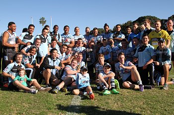 The Cronulla SHARKS celebrate winning the 2015 SG Ball Cup (Photo : Steve Montgomery / OurFootyTeam.com) 