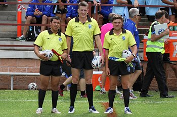 Joseph Eid, Mitch Currie & Ben McMurray Harold Matthews Cup Referee's - Rnd 2 Parramatta Eels v Cronulla Sharks Harold Matthews Cup (Photo : steve montgomery / OurFootyTeam.com)