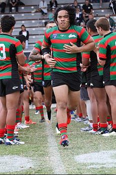 Siosifa Talakai leads out the Bunnies - South Sydney RABBITOH'S v Parramatta EELS SG Ball Cup Rnd 6 (Photo : steve montgomery / OurFootyTeam.com)