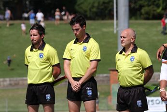 Damian Briscoe, Adam Cassidy & Brenden Wood - NSW Cup Referee's - Rnd 1 Newtown Jets v WestsTigers (Photo : steve montgomery / OurFootyTeam.com)