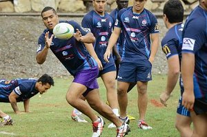 The Ipswich State High School firsts rugby league team prepares for its final round Super Six match against Keebra Park High. David Nielsen