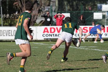 2016 gio Schoolboy Cup Semi Final Action - Patrician Brothers Catholic College v FARRER Memorial AG High School - (Photo : steve montgomery / OurFootyTeam.com) 
