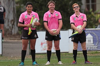 Brendan Mami, Aaron Moller & Tim Thorton - gio Schoolboy Cup Semi Final Referee's (Photo : steve montgomery / OurFootyTeam.com) 