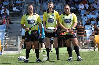 Michael Karam, Cameron Turner & Danny Constantine - NSWRL Harold Matthews Cup - Rnd 7 Referee's (Photo : steve montgomery / OurFootyTeam.com)