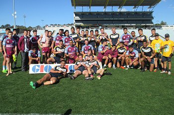 The Hills SHS & Westfields SHS gio Schoolboy Cup 2017 Semi FINALS Team Photo (Photo : steve montgomery / OurFootyTeam.com) 