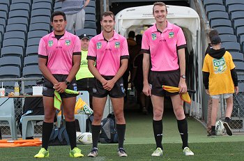 Brendan Mani, Dillin Wells and Tom Stindl - Referee's - gio Schoolboy Cup Quarter Final Referee's (Photo : steve montgomery / OurFootyTeam.com) 
