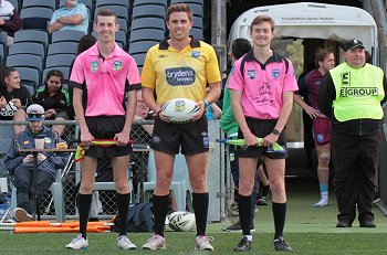 Aaron Robinson, Luke Heckendorf and Aaron McGeoch - Referee's - gio Schoolboy Cup Quarter Final Referee's (Photo : steve montgomery / OurFootyTeam.com) 
