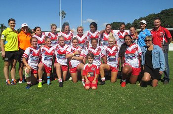 Illawarra Steelers U18 Tarsha Gale Cup With TARSHA GALE Women's Rugby League Rnd 8 v Sharks TeamPhoto (Photo : steve montgomery / OurFootyTeam.com)