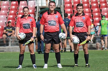 Bianca Santa, Nathan Loveday & Joseph Tesoreiro - Referee's NSWRL Harold Matthews Cup Semi Final Cronulla Sharks v Canberra Raiders (Photo : steve montgomery / OurFootyTeam.com) 