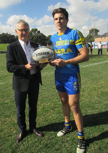 Ethan Perry - Man of the Match in the Australian u18 Club Championship - Parramatta EELS v Western MUSTANGS @ Belmore Sports Ground (Photo : Steve Montgomery / OurFootyTeam.com)