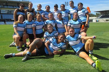 Cronulla - Sutherland Sharks Tarsha Gale Cup u18 Girls Rugby League Rnd 5 v Steelers TeamPhoto (Photo : steve montgomery / OurFootyTeam.com)