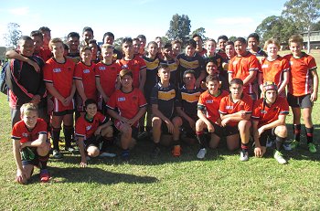 Endeavour SHS & Westfields SHS nrl Schoolboy Cup 2018 Rnd 1 Team Photo (Photo : steve montgomery / OurFootyTeam.com) 