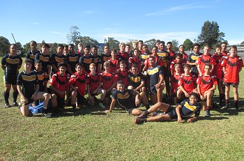 Endeavour SHS & Westfields SHS nrl Schoolboy Cup 2018 Rnd 1 Team Photo (Photo : steve montgomery / OurFootyTeam.com) 