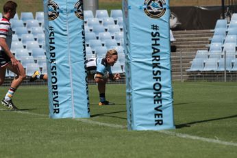 Tom De Meio dives in for a long distance try - Cronulla SHARKS v Central Coast ROOSTERS SG Ball Cup U 18s Action (Photo : steve montgomery / OurFootyTeam.com)