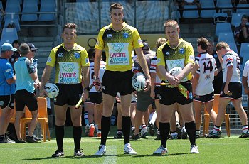 Joseph Tesoroero, Mitch Currie & Chris Chalkey REFEREE'S - NSWRL SG Ball Cup Rnd 1 Cronulla - Sutherland Sharks v Central Coast ROOSTERS(Photo : steve montgomery / OurFootyTeam.com)