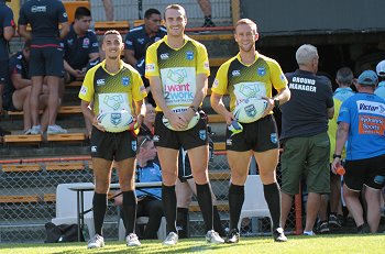 Corey Fisher, Tom Stindl and Robert Morley - Referee's - NSWRL SG Ball Cup Qualifying Final - Sydney Roosters v Cronulla - Sutherland Sharks (Photo : steve montgomery / OurFootyTeam.com)