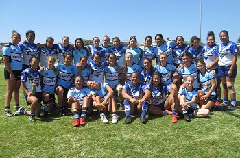 Canterbury - Bankstown Bulldogs & Cronulla - Sutherland Sharks U18 Tarsha Gale Cup u18 Girls Rugby League Rnd 2 GroupPhoto (Photo : steve montgomery / OurFootyTeam.com)