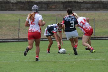 SiA Sydney Roosters v Illawarra Steelers U18 Tarsha Gale Cup Girls Rugby League Action (Photo : steve montgomery / OurFootyTeam.com)