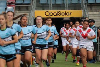 Cronulla - Sutherland Sharks v St. George Dragons U18 Tarsha Gale Cup u18 Girls Rugby League Action (Photo : steve montgomery / OurFootyTeam.com)