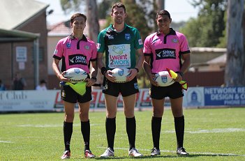 Ethan Klein, Mark Gannon & Jordan Chidiac REFEREE'S - Parramatta Eels v Cronulla Sharks Tarsha Gale Cup u18 Girls Rugby League Rnd 6 (Photo : steve montgomery / OurFootyTeam.com)