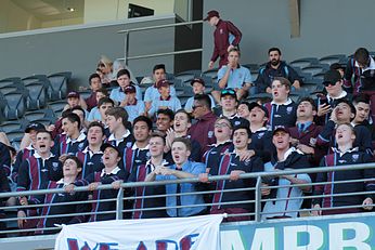 2019 national Schoolboy Cup Action Endeavour SHS v St. Gregorys College (Photo : Steve Montgomery / OurFootyTeam.com)