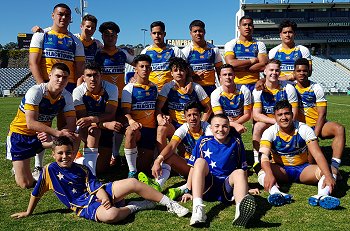 Patrician Brothers Catholic College, Blacktown 2019 nrl Schoolboy Cup Quarter Final Team Photo (Photo : Steve Montgomery / OurFootyTeam.com)