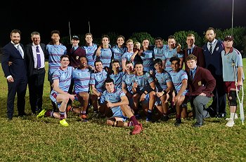 St. Gregorys Catholic College, Campbelltown 2018 nrl Schoolboy Cup Rnd 1 l Team Photo (Photo : steve montgomery / OurFootyTeam.com) 